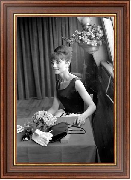 Постер Хепберн Одри 142 с типом исполнения На холсте в раме в багетной раме 35-M719P-83