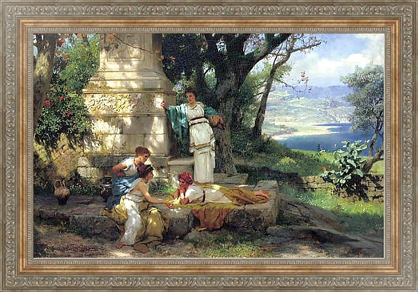 Постер Игра в кости. 1889 с типом исполнения На холсте в раме в багетной раме 484.M48.310