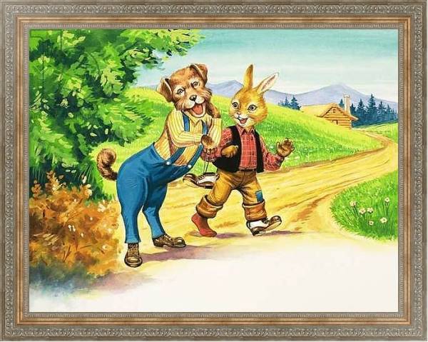 Постер Bear Rabbit 22 с типом исполнения На холсте в раме в багетной раме 484.M48.310