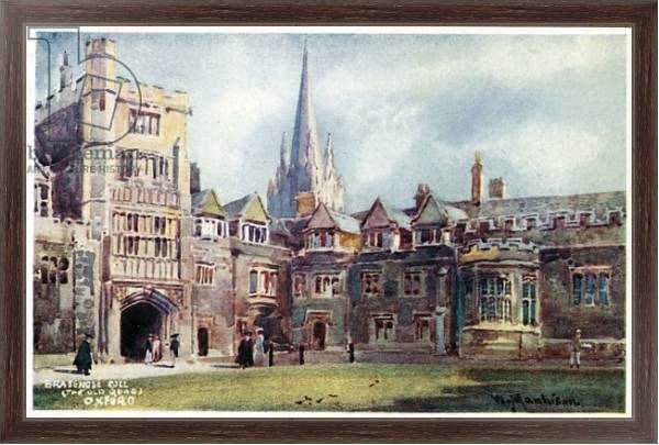 Постер Brasenose College, Old Quad с типом исполнения На холсте в раме в багетной раме 221-02