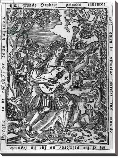 Постер Orpheus Playing Music с типом исполнения На холсте без рамы