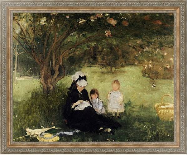 Постер Beneath the Lilac at Maurecourt, 1874 с типом исполнения На холсте в раме в багетной раме 484.M48.310