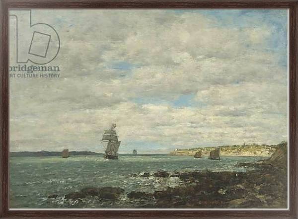 Постер Coast of Brittany, 1870 с типом исполнения На холсте в раме в багетной раме 221-02