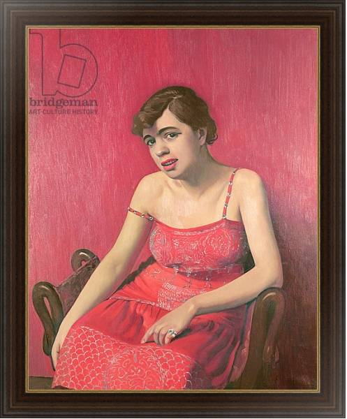 Постер Romanian Woman in a Red Dress, 1925 с типом исполнения На холсте в раме в багетной раме 1.023.151