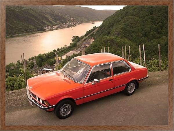 Постер BMW 320i Coupe (E21) '1975–77 с типом исполнения На холсте в раме в багетной раме 1727.4310