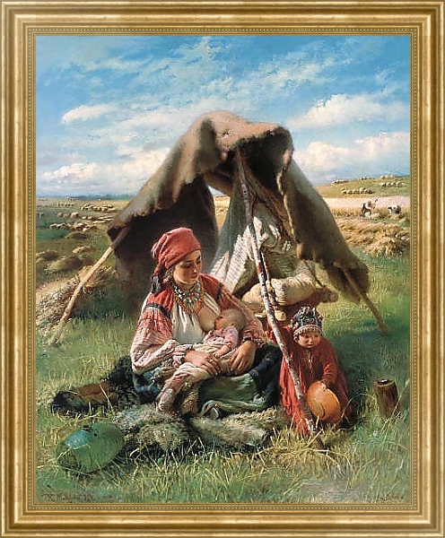 Постер Жница. 1871 с типом исполнения На холсте в раме в багетной раме NA033.1.051