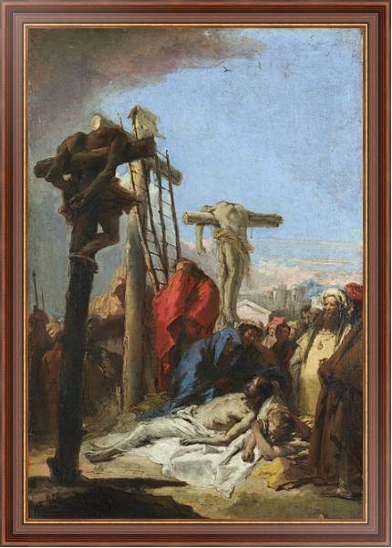 Постер Оплакивание у креста 2 с типом исполнения На холсте в раме в багетной раме 35-M719P-83