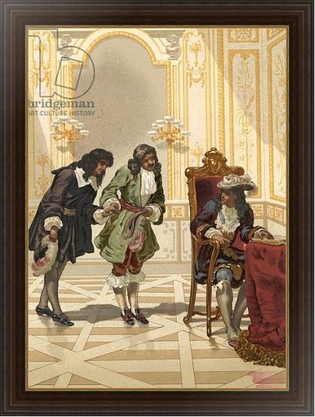 Постер Giovanni Domenico Cassini presented to Louis XIV by Colbert с типом исполнения На холсте в раме в багетной раме 1.023.151