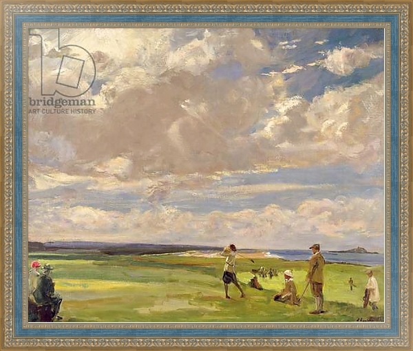 Постер Lady Astor playing golf at North Berwick с типом исполнения На холсте в раме в багетной раме 484.M48.685