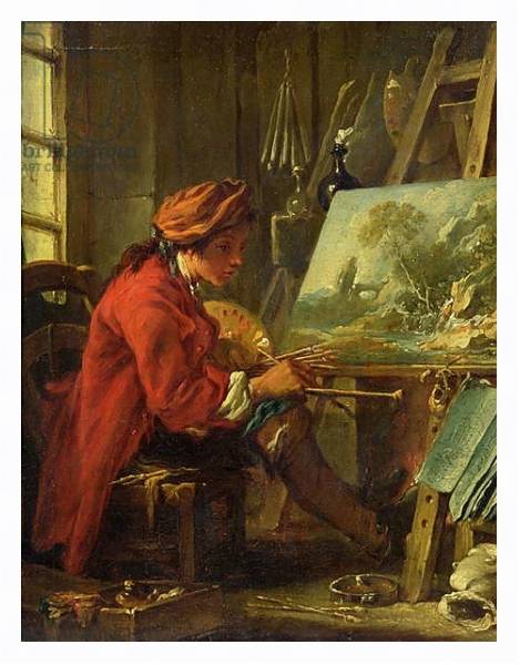 Постер The Painter in his Studio с типом исполнения На холсте в раме в багетной раме 221-03
