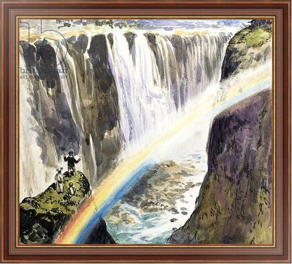 Постер Dr Livingstone seeing the Victoria Falls с типом исполнения На холсте в раме в багетной раме 35-M719P-83