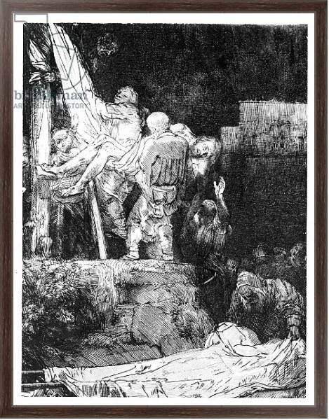 Постер The Descent from the Cross with a Torch, 1654 с типом исполнения На холсте в раме в багетной раме 221-02