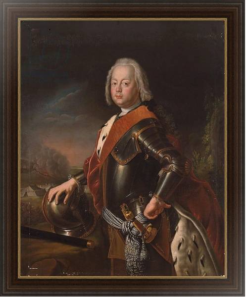 Постер Portrait of Christian August, Prince of Anhalt-Zerbst, 1725 с типом исполнения На холсте в раме в багетной раме 1.023.151