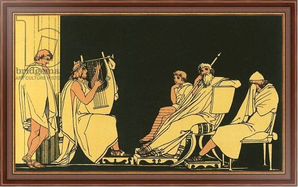 Постер Ulysses weeps at the song of Demodocus с типом исполнения На холсте в раме в багетной раме 35-M719P-83
