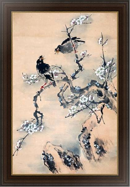 Постер Живопись в китайском стиле 8 с типом исполнения На холсте в раме в багетной раме 1.023.151