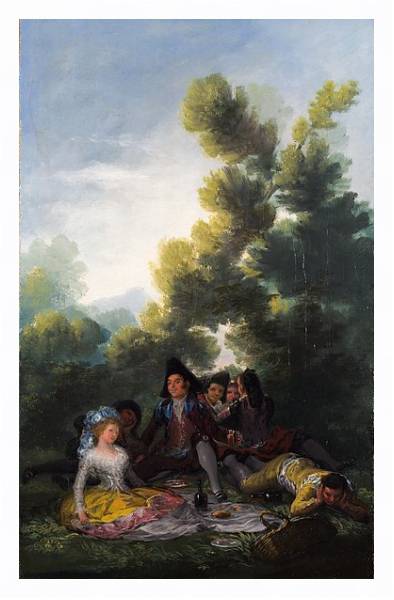 Постер Пикник с типом исполнения На холсте в раме в багетной раме 221-03