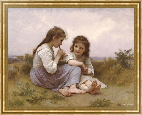 Постер Идиллия детства с типом исполнения На холсте в раме в багетной раме NA033.1.051