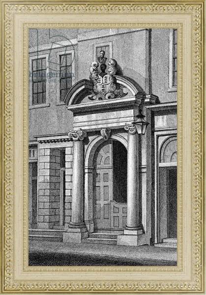Постер Girdlers' Hall, Basinghall Street, print made by J. Greig, c. 1829-31 с типом исполнения Акварель в раме в багетной раме 484.M48.725