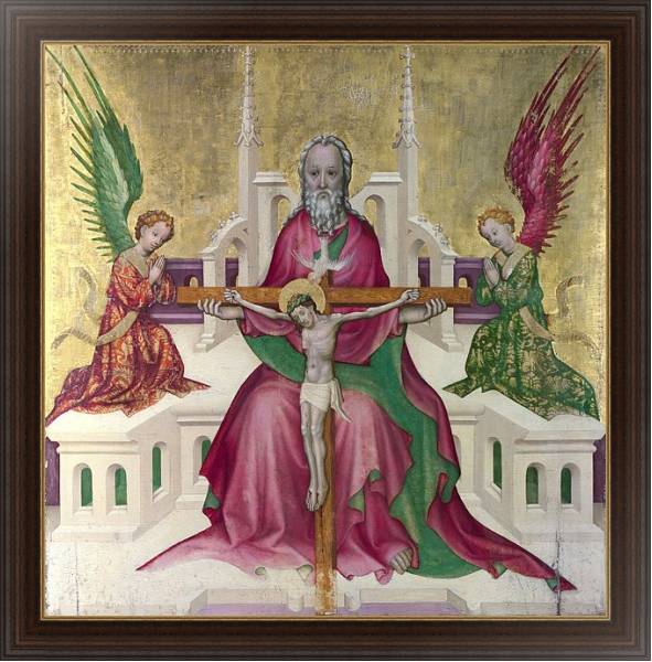 Постер Троица с распятым Христом с типом исполнения На холсте в раме в багетной раме 1.023.151