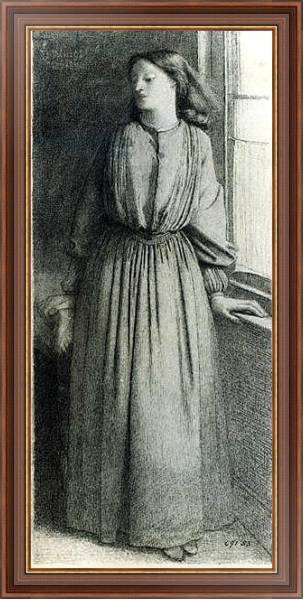Постер Elizabeth Siddal, May 1854 с типом исполнения На холсте в раме в багетной раме 35-M719P-83