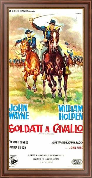Постер Poster - Horse Soldiers, The с типом исполнения На холсте в раме в багетной раме 35-M719P-83