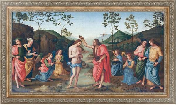 Постер Крещение Христа 3 с типом исполнения На холсте в раме в багетной раме 484.M48.310