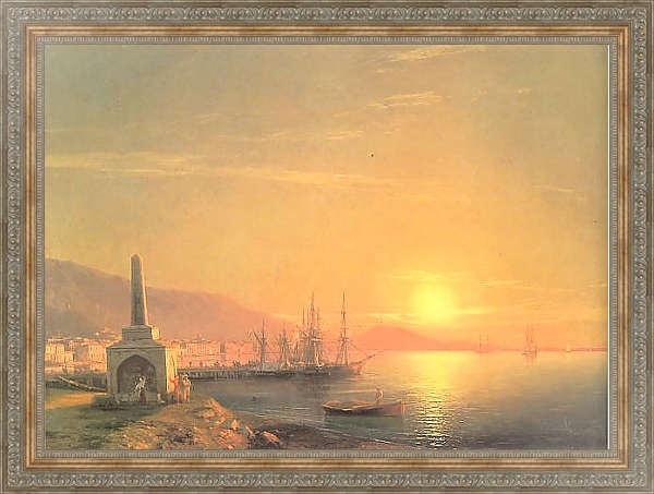 Постер Восход солнца в Феодосии с типом исполнения На холсте в раме в багетной раме 484.M48.310