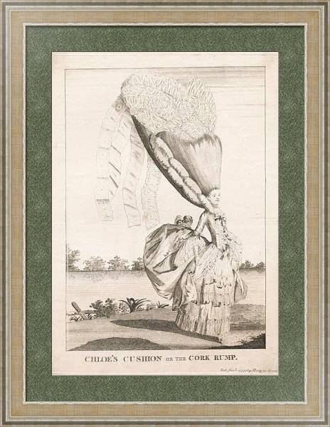 Постер История женской прически 17 с типом исполнения Акварель в раме в багетной раме 485.M40.584