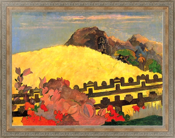 Постер Там храм (Parahi te marae) с типом исполнения На холсте в раме в багетной раме 484.M48.310