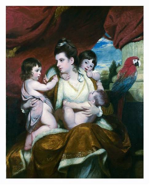 Постер Леди Кокбурн и ее три старших сына с типом исполнения На холсте в раме в багетной раме 221-03