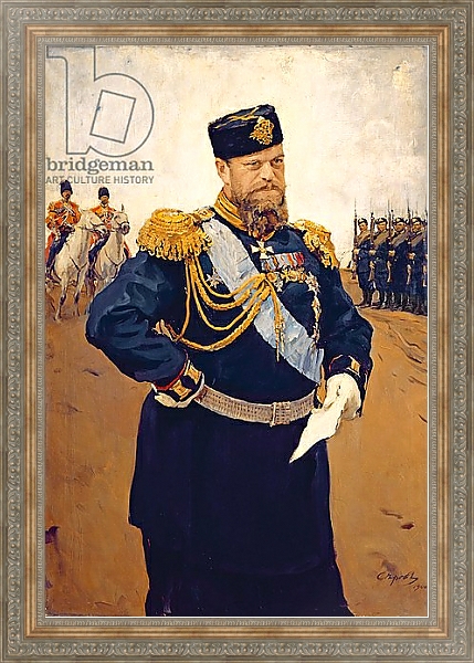 Постер Portrait of Tsar Alexander III, 1900 с типом исполнения На холсте в раме в багетной раме 484.M48.310