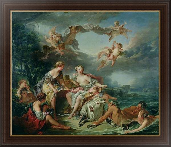Постер The Rape of Europa, 1747 с типом исполнения На холсте в раме в багетной раме 1.023.151