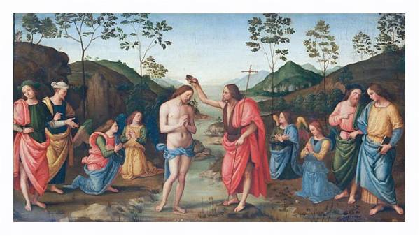 Постер Крещение Христа 3 с типом исполнения На холсте в раме в багетной раме 221-03
