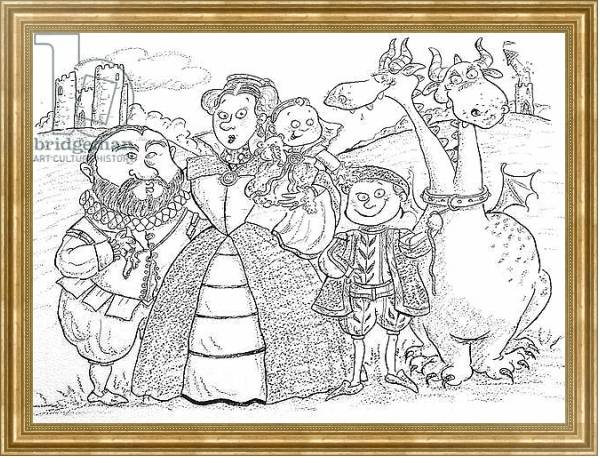 Постер Medieval Family Portrait с типом исполнения На холсте в раме в багетной раме NA033.1.051