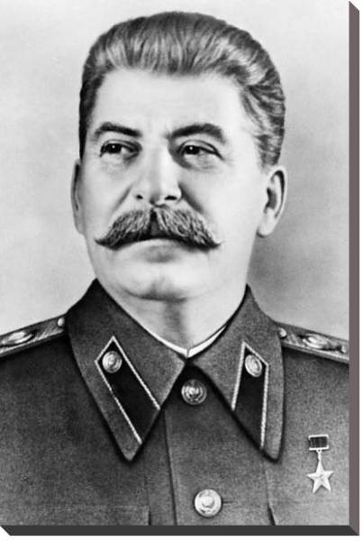 Постер Портрет Иосифа Сталина с типом исполнения На холсте без рамы