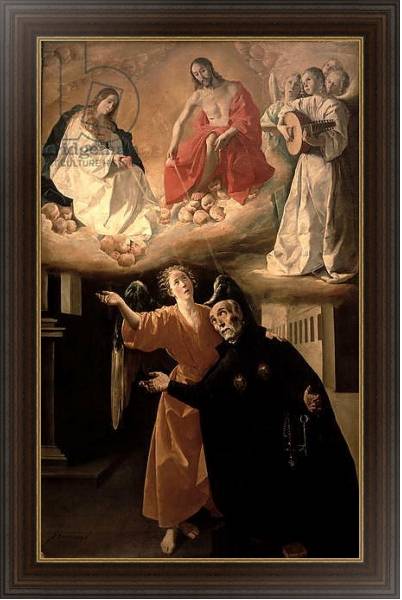 Постер The Vision of St. Alphonsus Rodriguez с типом исполнения На холсте в раме в багетной раме 1.023.151
