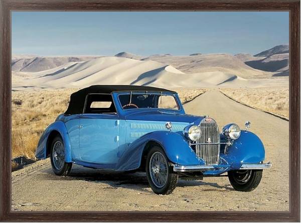 Постер Bugatti Type 57 Stelvio '1937 с типом исполнения На холсте в раме в багетной раме 221-02
