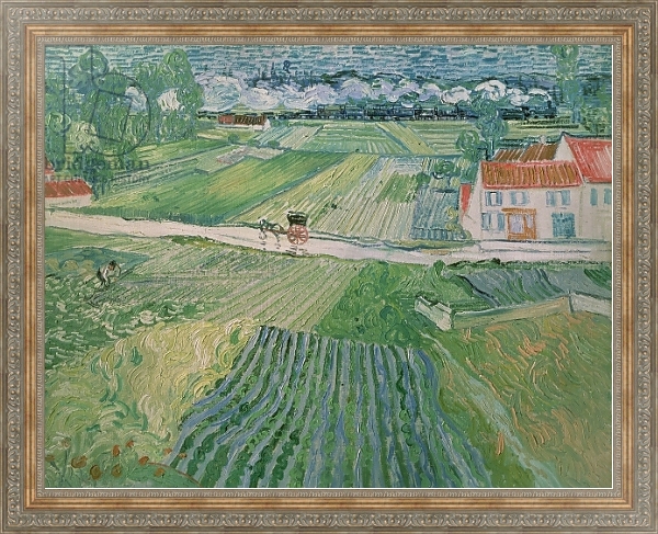 Постер Landscape at Auvers after the Rain, 1890 с типом исполнения На холсте в раме в багетной раме 484.M48.310