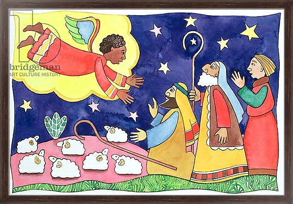 Постер Annunciation to the Shepherds 2 с типом исполнения На холсте в раме в багетной раме 221-02