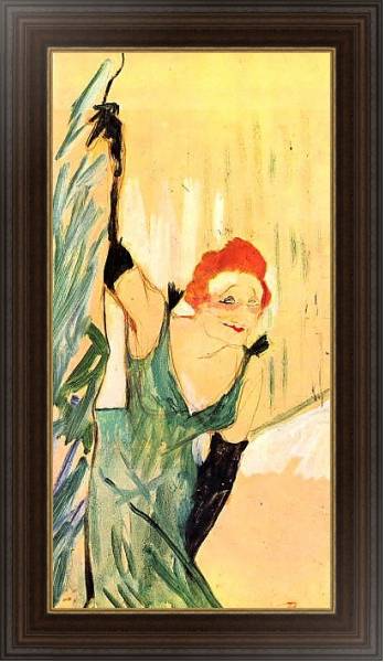 Постер Иветт Гильбер кланяется публике с типом исполнения На холсте в раме в багетной раме 1.023.151