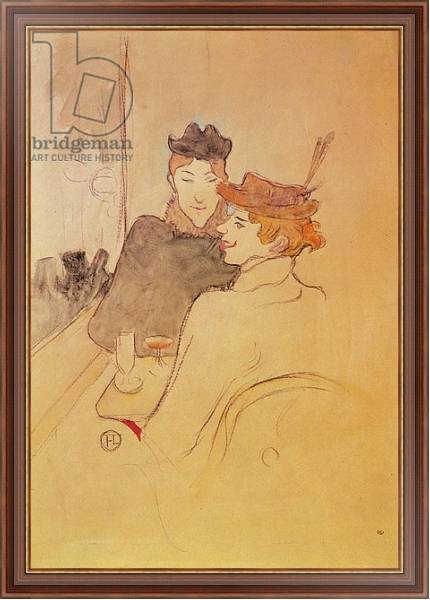 Постер Two women sitting in a cafe с типом исполнения На холсте в раме в багетной раме 35-M719P-83