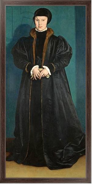Постер Christina of Denmark Duchess of Milan, probably 1538 с типом исполнения На холсте в раме в багетной раме 221-02