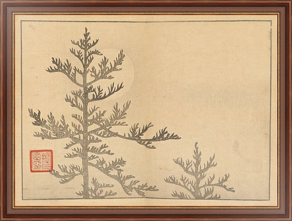 Постер Sakai Hōitsu gajō, Pl.16 с типом исполнения На холсте в раме в багетной раме 35-M719P-83