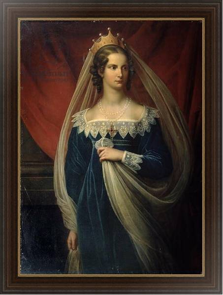 Постер Portrait of Princess Charlotte von Preussen, 1817 с типом исполнения На холсте в раме в багетной раме 1.023.151