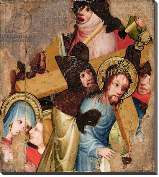 Постер Christ Bearing the Cross, c.1400-25 с типом исполнения На холсте без рамы