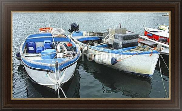 Постер Лодки рыбаков с типом исполнения На холсте в раме в багетной раме 1.023.151