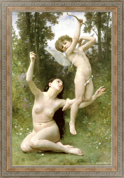 Постер Парящая любовь с типом исполнения На холсте в раме в багетной раме 484.M48.310
