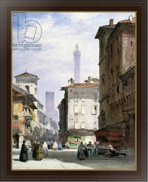 Постер Leaning Tower, Bologna с типом исполнения На холсте в раме в багетной раме 1.023.151