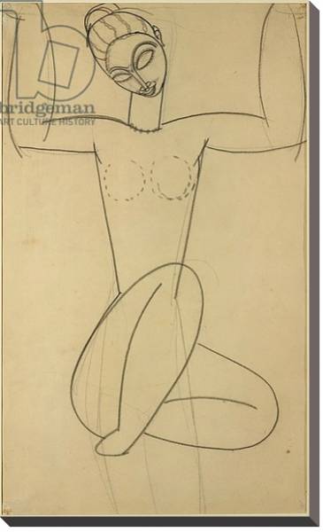 Постер Seated Caryatid, c.1911 с типом исполнения На холсте без рамы