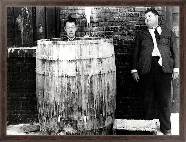 Постер Laurel & Hardy (Below Zero) с типом исполнения На холсте в раме в багетной раме 221-02